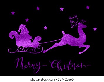 Christmas foil reindeer silhouette