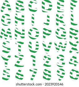 Christmas font, Letters and numbers, alphabet
