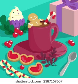 Christmas Food and Beverage Illustration