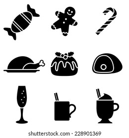 Christmas Food and Drink Icons