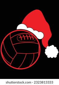 Christmas football vector art design, eps file. design file for t-shirt. SVG, EPS cuttable design file