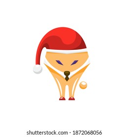 Christmas fox animal design vector 