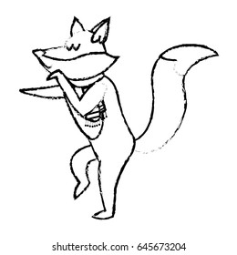 christmas fox celebration cartoon festive