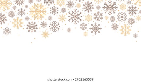 Weihnachtsrahmenhintergrund mit fallenden Schneeflocken