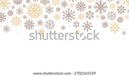 Christmas frame background with falling snowflakes