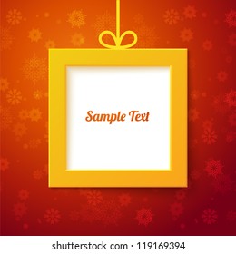 Christmas frame background. Vector illustration for your design.