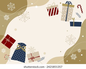 Christmas frame background vector illustration