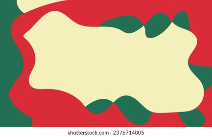 Christmas frame background.Doodle hand draw texture pattern in red green light yellow with copy space for text.Christmas pattern wallpaper. 