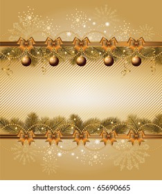 christmas frame with balls