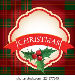 Christmas frame with banner. Vectro. Eps 10.