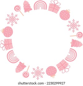 Christmas frame card vector illustration