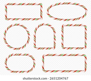 Christmas frame and element vector set
