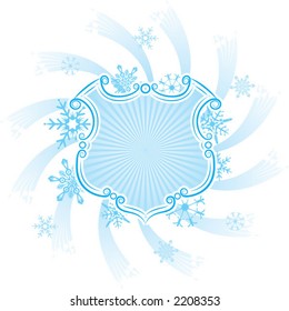 Christmas frame, elements for design, vector illustration