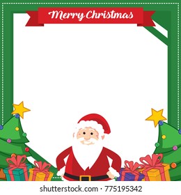 Christmas frame with gift design