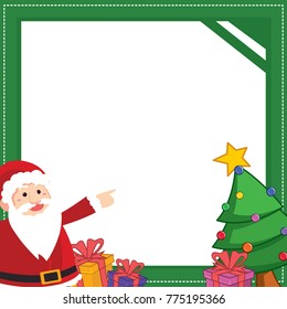 Christmas frame with gift design