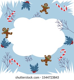 christmas frame with ginger man