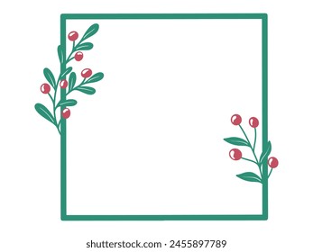 Christmas Frame Holly Tree Background