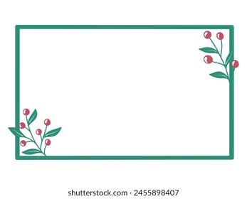 Fondo del árbol de acebo del marco de Navidad