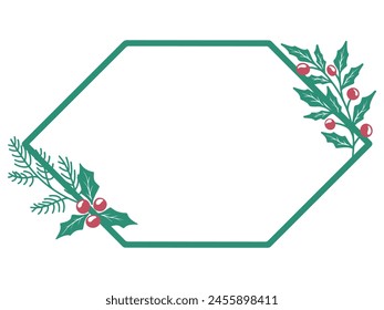 Christmas Frame Holly Tree Background