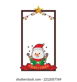 Christmas frame instagram story concept design