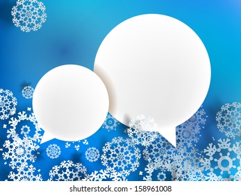 Christmas frame on blue background with copy space. + EPS10 vector file