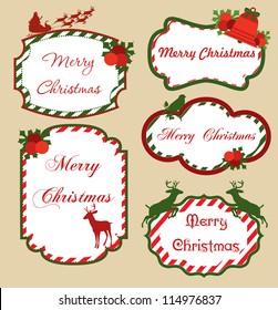 christmas frame set design. vector illustration