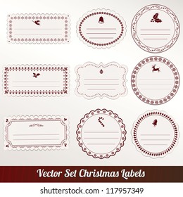 christmas frame set design. vector illustration