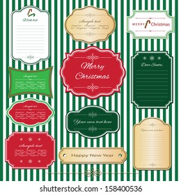 Christmas frame set in vector. Easy to use.