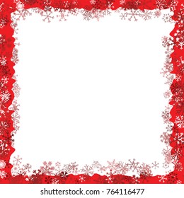 Christmas Frame with Snowflakes