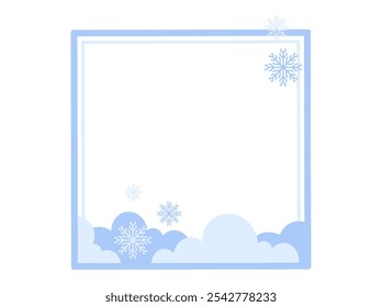 Christmas Frame Snowflakes Background Illustration