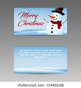 Christmas frame with snowman