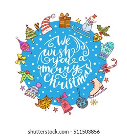 Christmas frame template card. Vector background