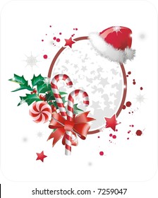 christmas frame for text with christmas decorative symbols