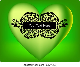 christmas frame for text with heart