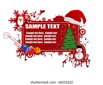 Christmas frame for text, vector illustration