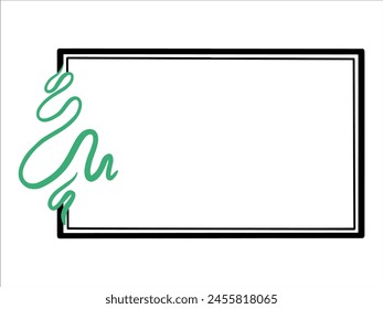 Christmas Frame Tree Background Illustration