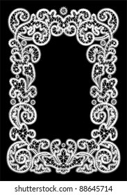 Christmas frame of the winter pattern