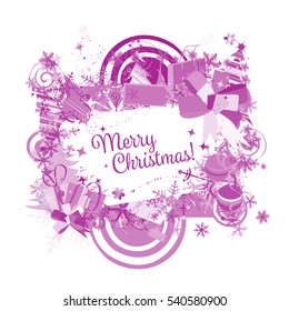 Christmas frame for your design. Vector illustration