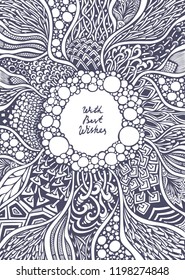 Christmas Frame with Zen tangle  Zen doodle texture  black and white for  coloring page or relax coloring book  or for Post Card of Merry Christmas and Happy New Year  and winter holiday