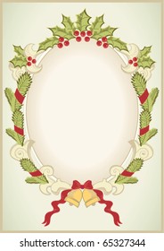Christmas frame.Vintage background for design