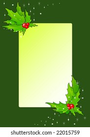 Christmas framework decorated with leaves