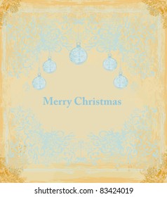 Christmas Framework - retro style card. vector illustration.