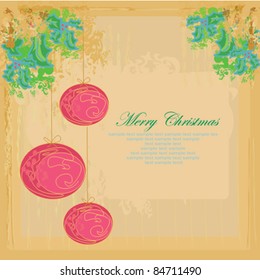 Christmas Framework - retro style card. vector illustration.
