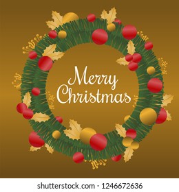 Christmas fringe vector realistic style