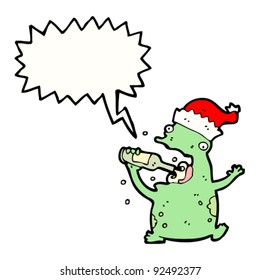 christmas frog cartoon