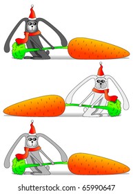 christmas funny bunnies