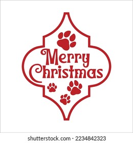 Christmas funny and dog saying quotes. Funny Santa paws quotes. Xmas holidays pet or cat sign. Winter furry card.Vector illustration isolated on white background.