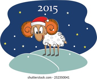 Christmas funny sheep.