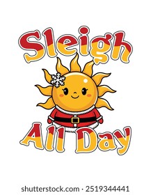 Christmas Funny Typography Colorful T-shirt Design