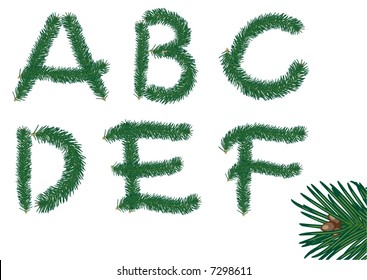 Fe de Navidad ABC (A-F). Vector
